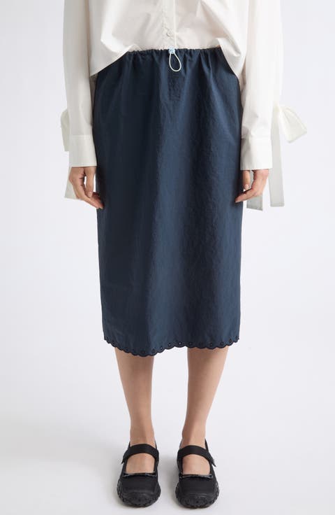 Cbbria Embroidered Taffeta Midi Skirt
