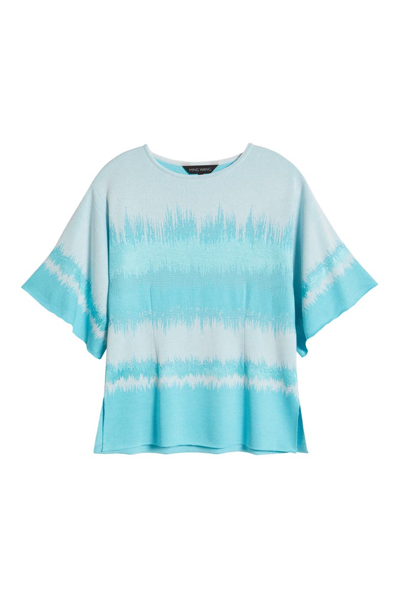 Soft Knit Wavelength Tunic, Alternate, color, CALYPSO BLUE/WHITE
