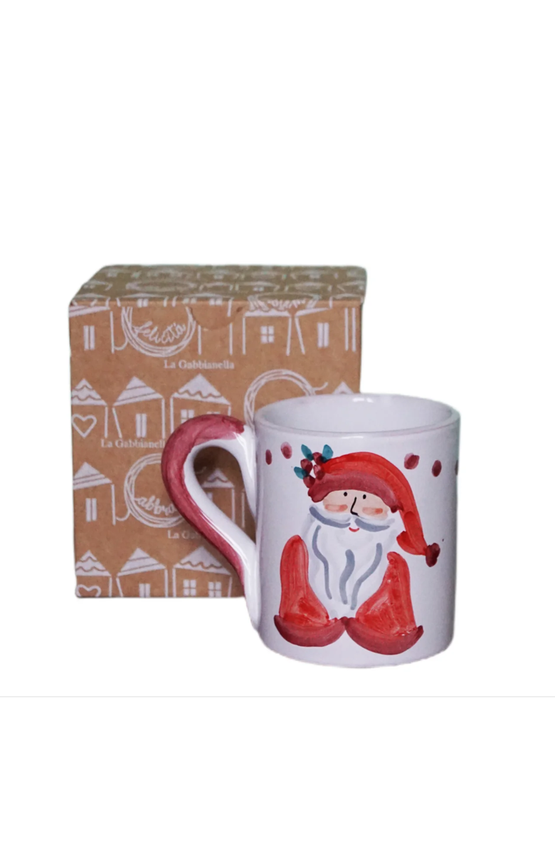 LA GABBIANELLA Babbo Natale (Santa Claus) Mug, Alternate, color, Red