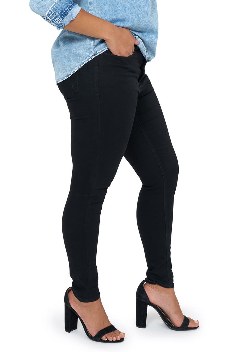 Bombshell Skinny Jeans, Alternate, color, RINSE BLACK