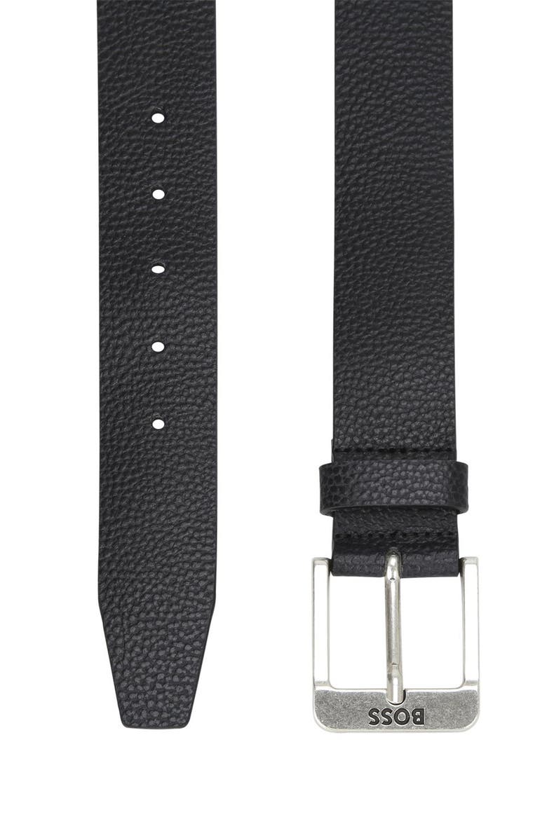 BOSS Jemio Pebbled Leather Belt, Alternate, color,