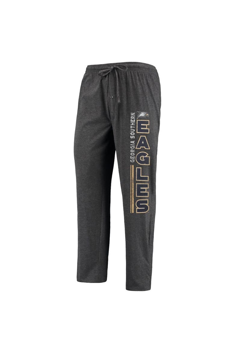 Men's Concepts Sport Heathered Charcoal/Navy Georgia Southern Eagles Meter T-Shirt & Pants Sleep Set, Alternate, color, Heather Charcoal