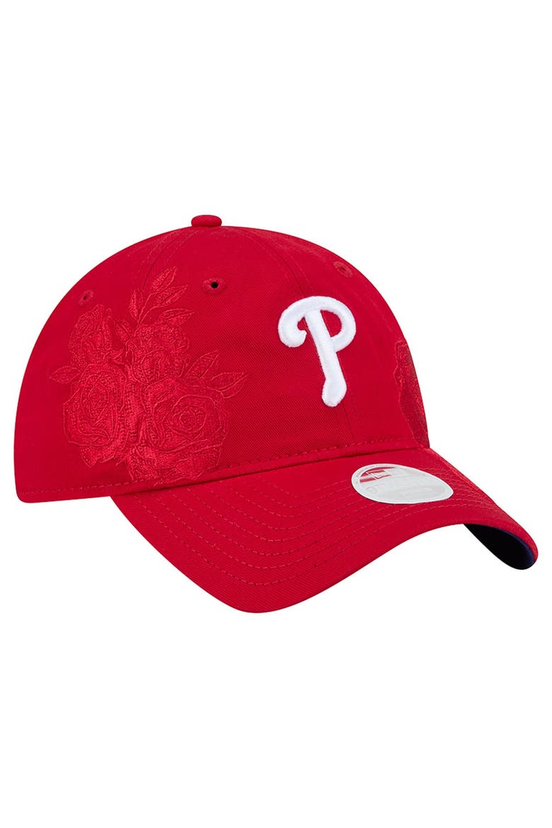 Women's New Era Red Philadelphia Phillies Roses 9TWENTY Adjustable Hat, Alternate, color, Red