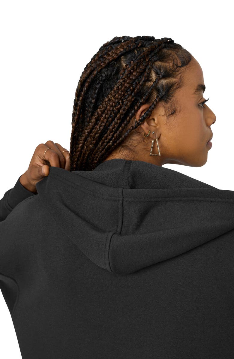 Florence by Mills Cozy Crush Oversize Zip Hoodie, Alternate, color, Black