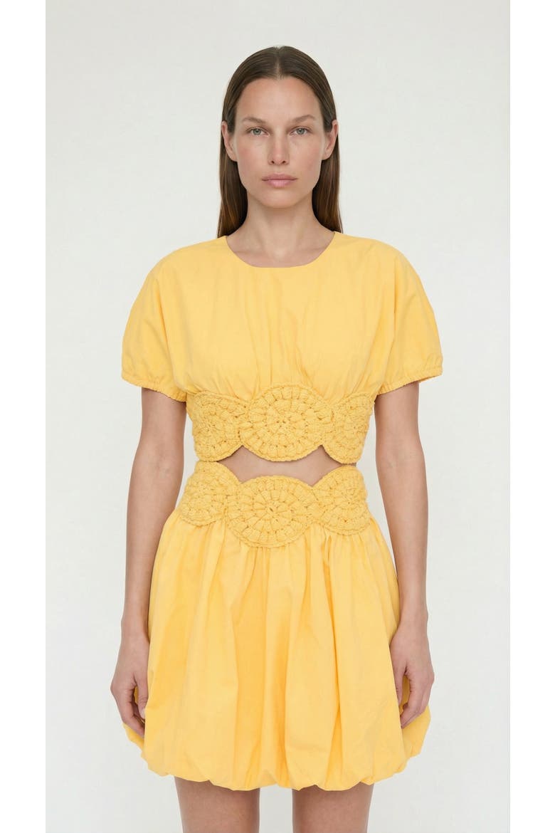 Amara Crochet Cotton Skirt, Alternate, color, Yellow