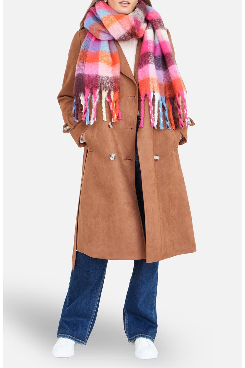 Color Block Super Fluffy Scarf, Alternate, color, Multi