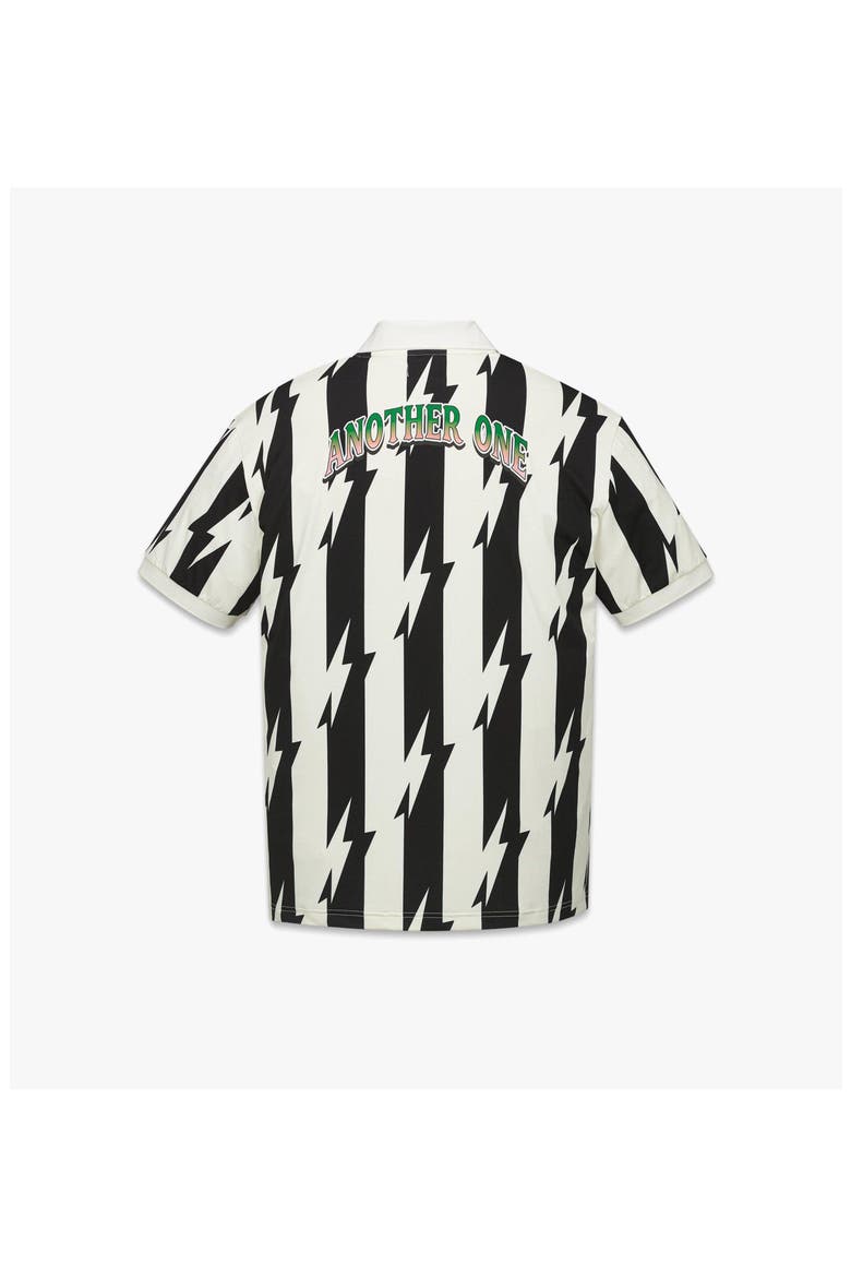 x We The Best Striped Knit Shirt, Alternate, color, Black and White