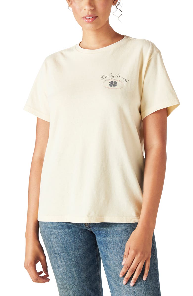 Lucky Brand Classic Logo Boyfriend Graphic Tee, Main, color,