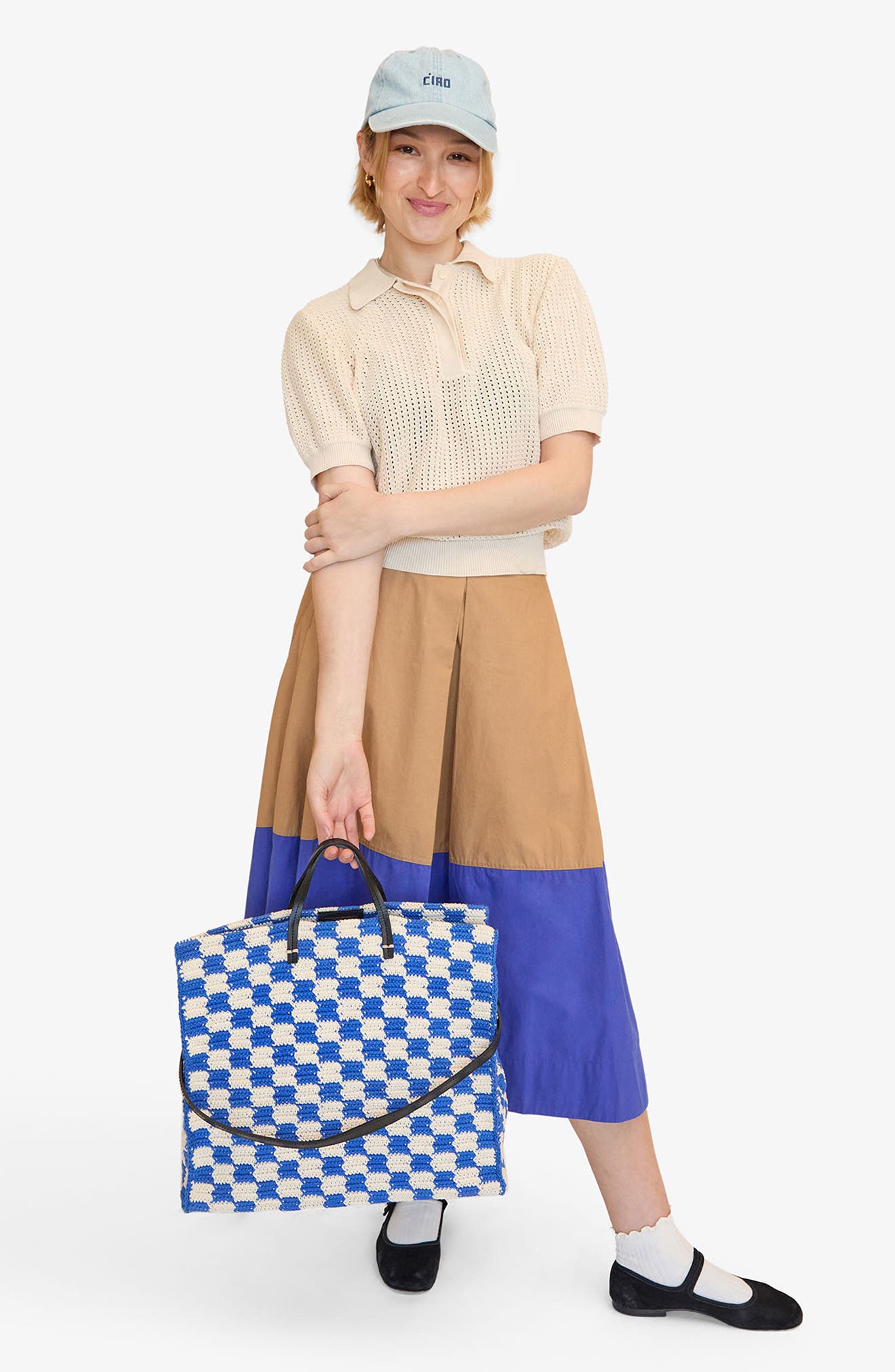 Clare V. Summer Simple Crochet Cotton Tote, Alternate, color, 