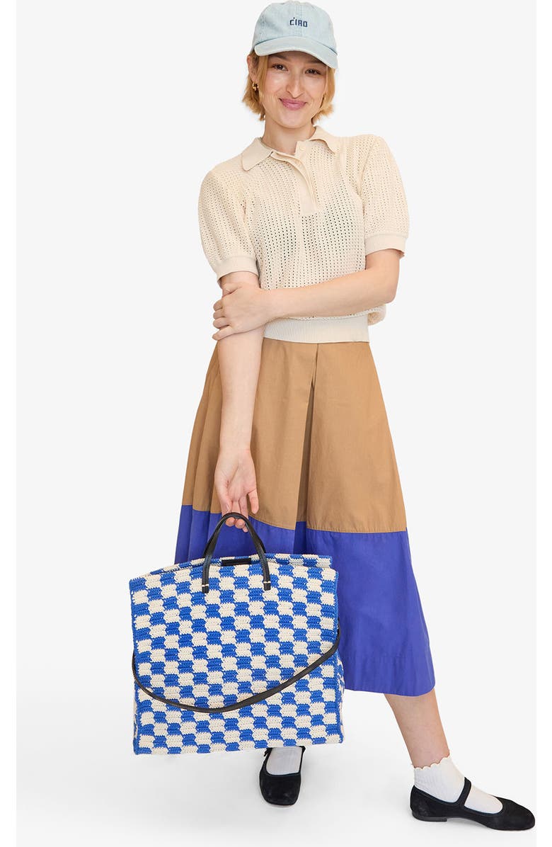 Clare V. Summer Simple Crochet Cotton Tote, Alternate, color,