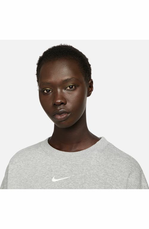 Nike Phoenix Fleece Crewneck Sweatshirt In Gray