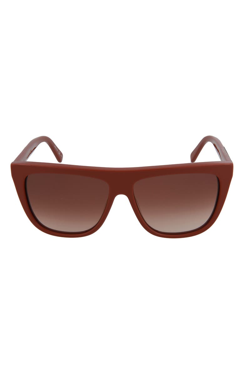 Stella McCartney 56mm Square Sunglasses, Main, color,