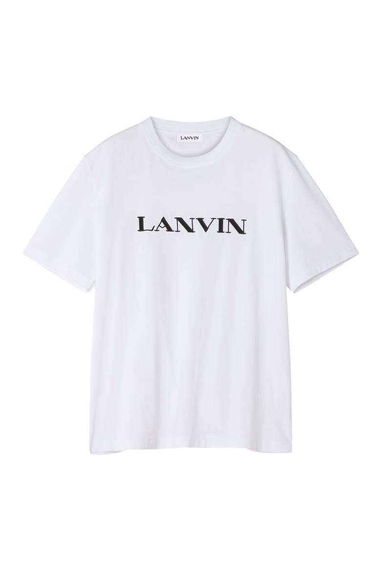 Embroidered Cotton T-Shirt, Alternate, color, Blanc Optique