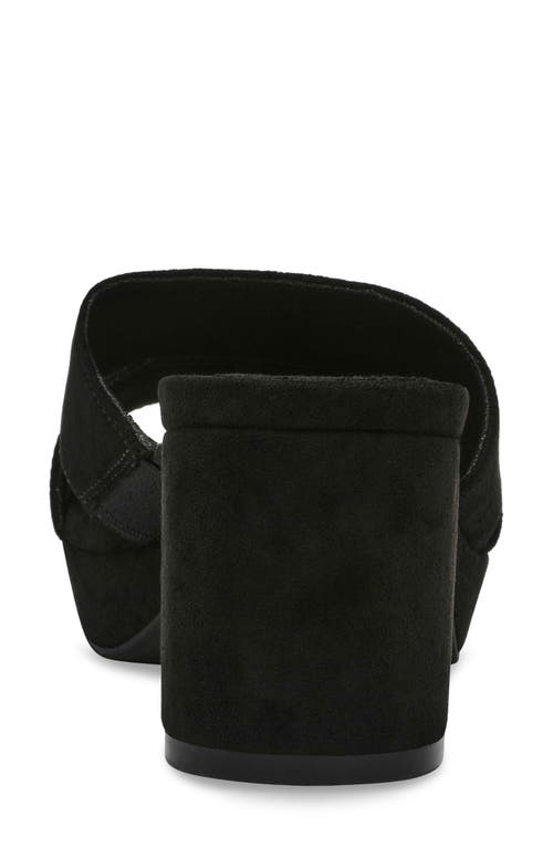 Anne Klein Women's Palmer Slip On Block Heel Dress Sandals In Black Suede