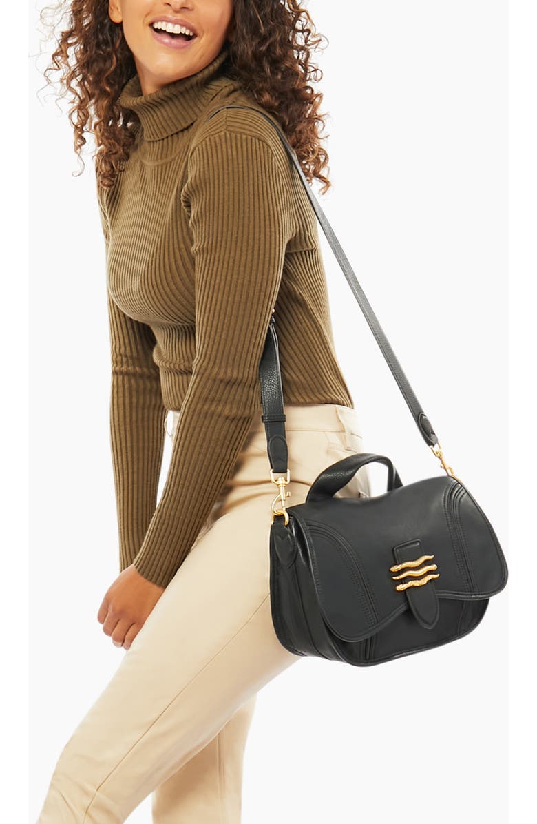 Aimee Kestenberg Fierce & Fab Leather Saddle Bag, Alternate, color,