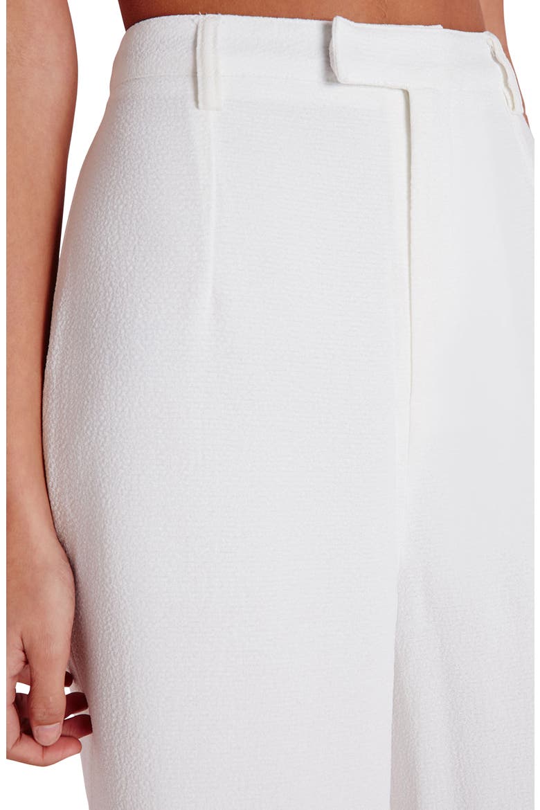 High Waist Wide Leg Crepe Trousers, Alternate, color, WHITE