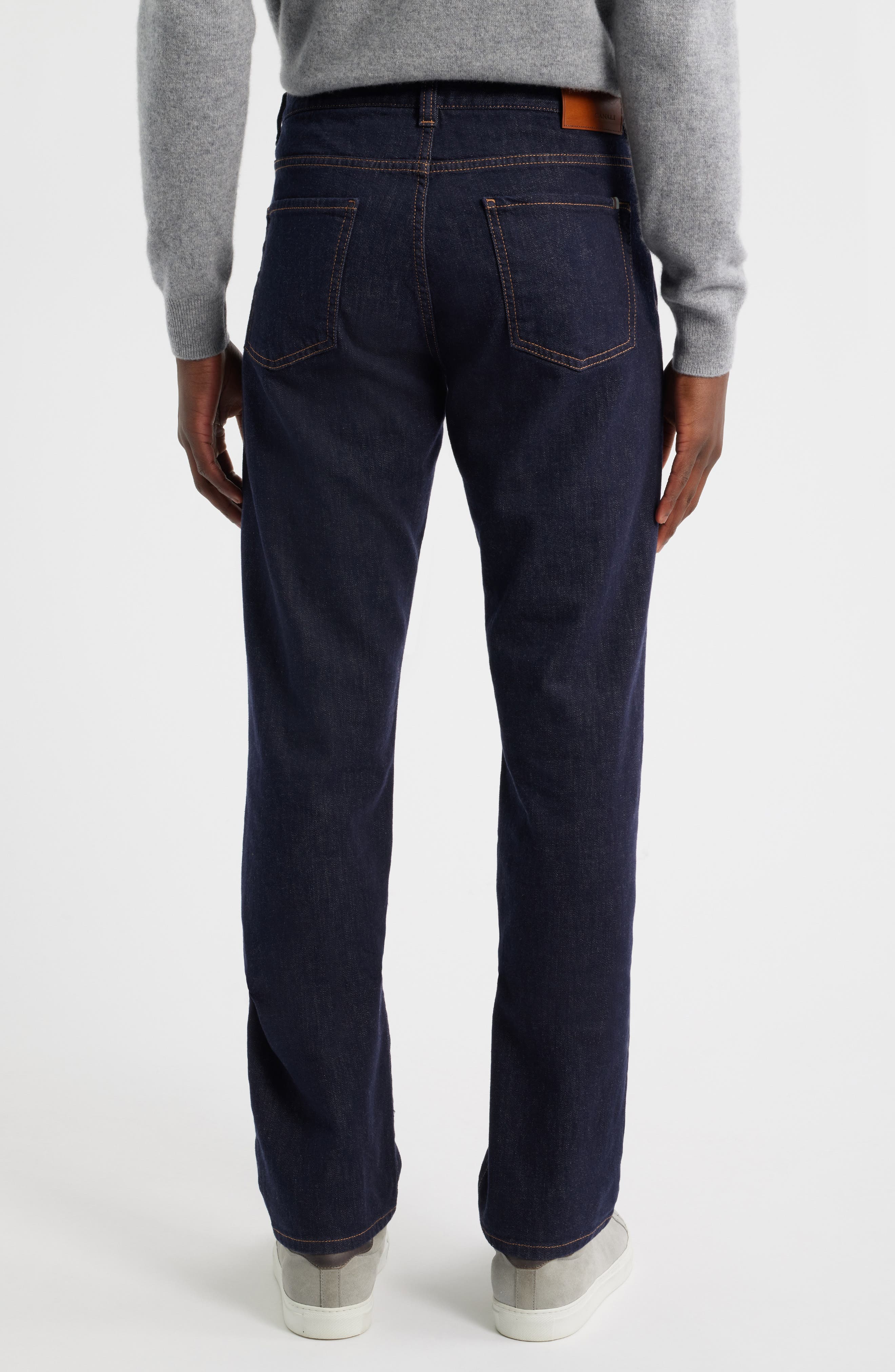 Regular Fit Stretch Cotton & Wool Jeans - image 2