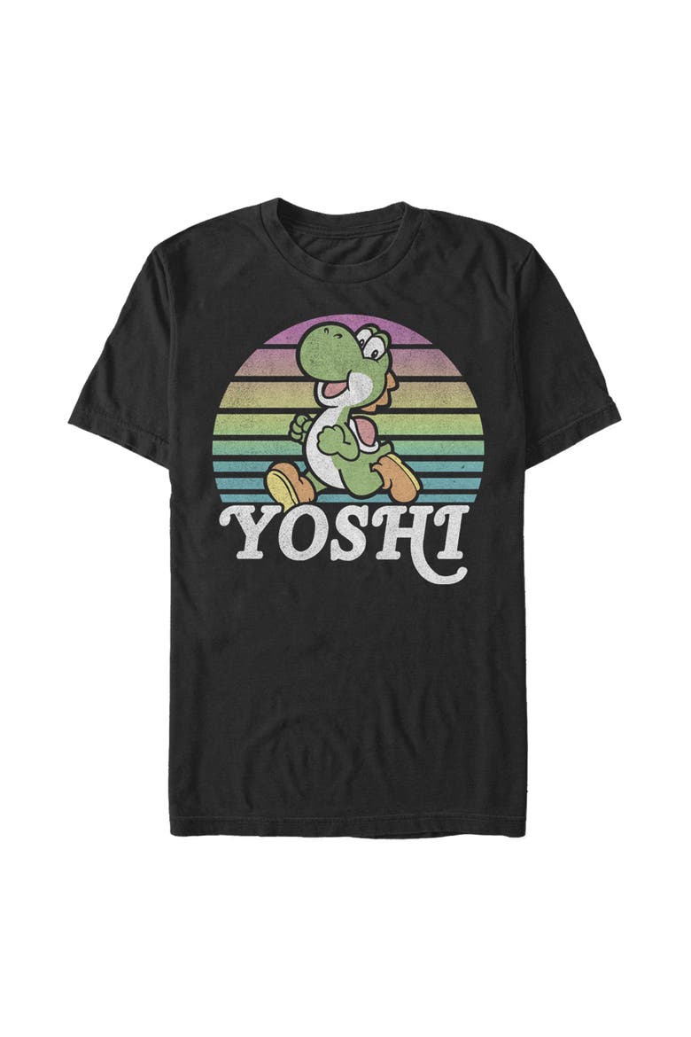 Men's Nintendo Retro Yoshi  Graphic T-Shirt, Main, color, Black