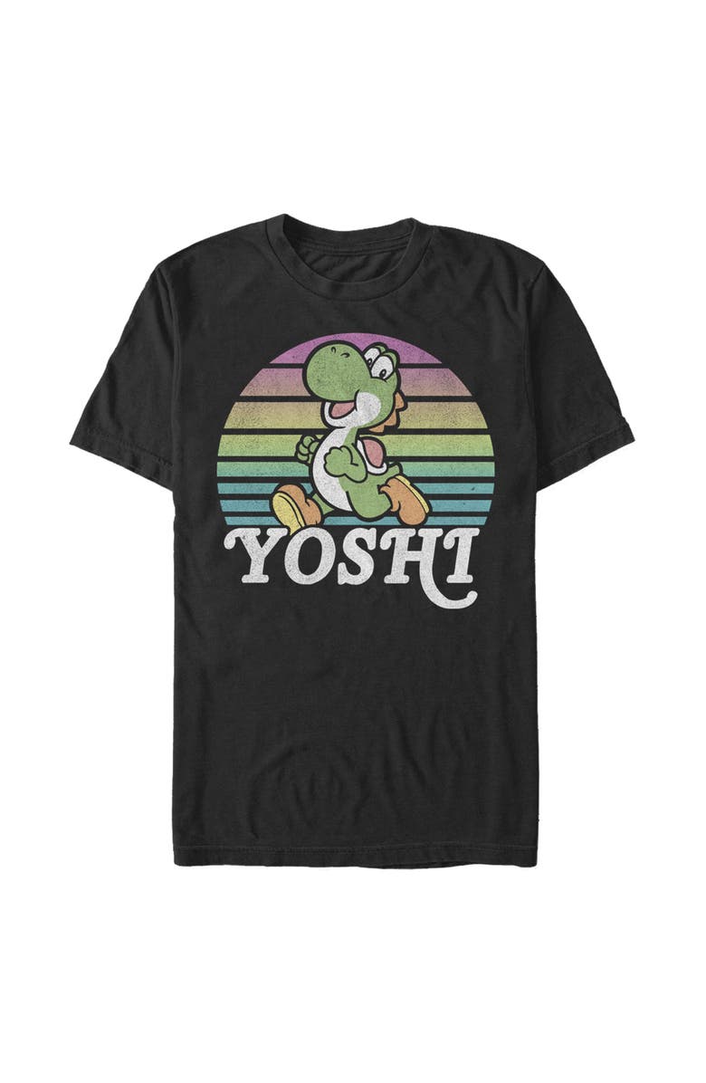 NINTENDO Men's Nintendo Retro Yoshi Graphic T-Shirt, Main, color, Black