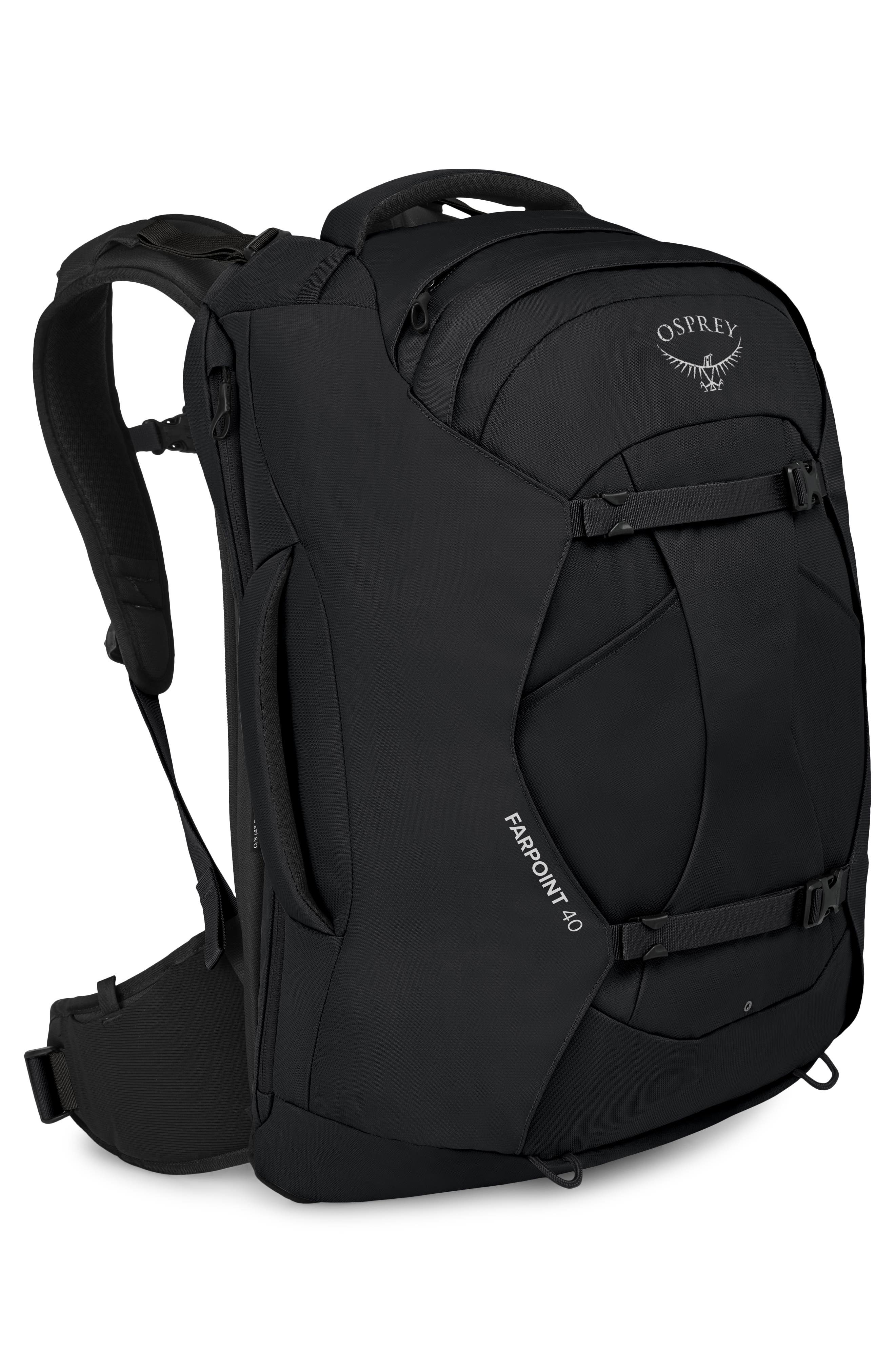 Osprey Farpoint 40-Liter Travel Carry-On Backpack, Alternate, color, Black