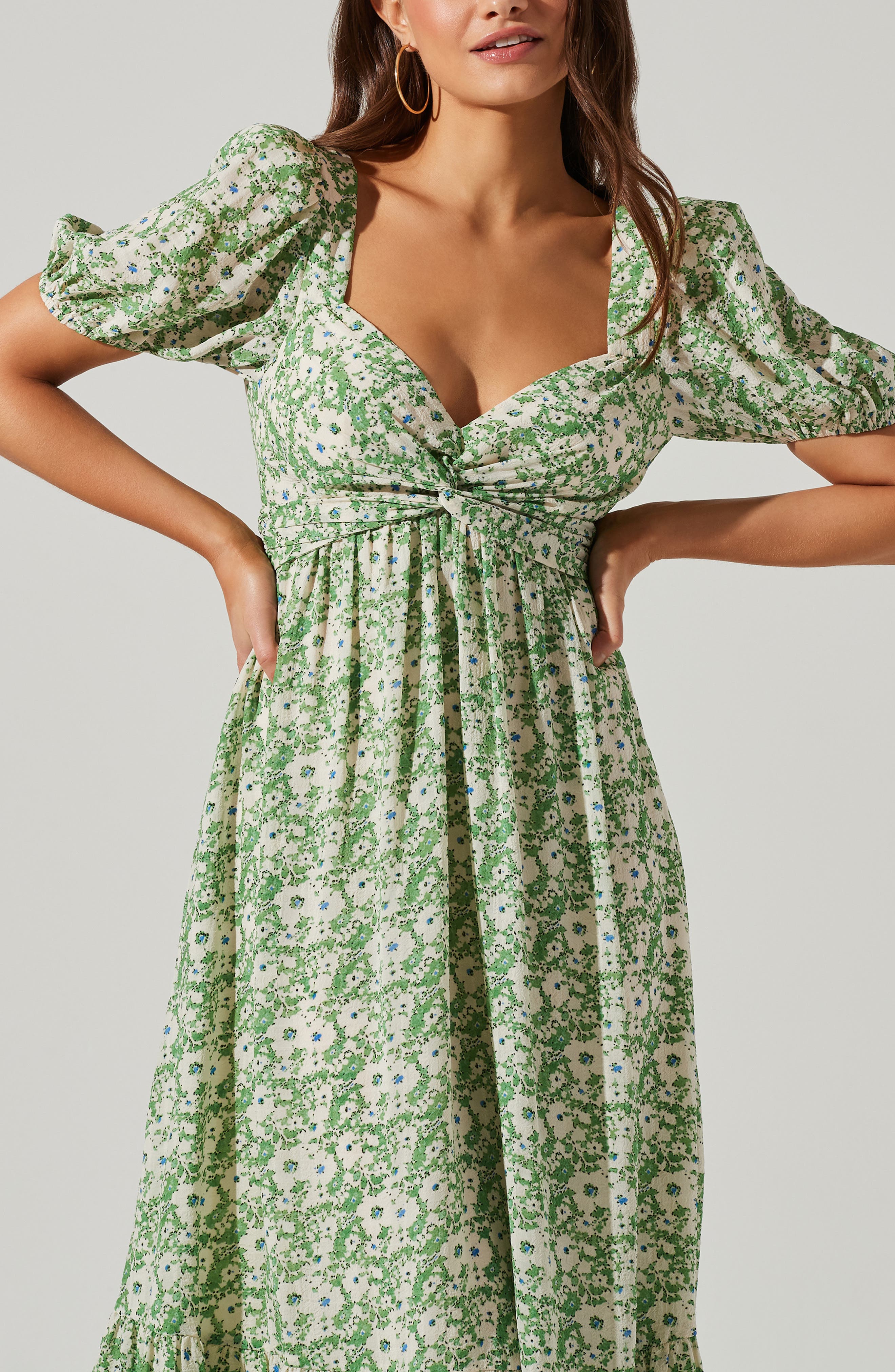 astr twist bust tie back midi dress Twist Bust Tie Back Midi Dress