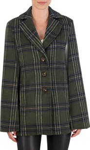 OL ITALIA Plaid Cape Jacket