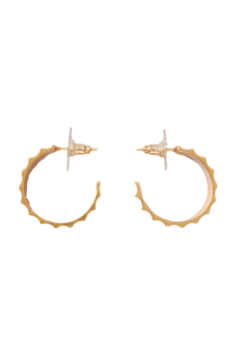 Tapered gold mini hoop earrings, Main, color, Gold