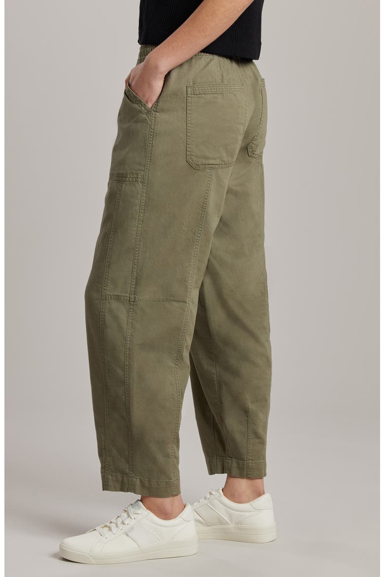 Bryce Twill Barrel Leg Pants, Alternate, color, GREEK OLIVE