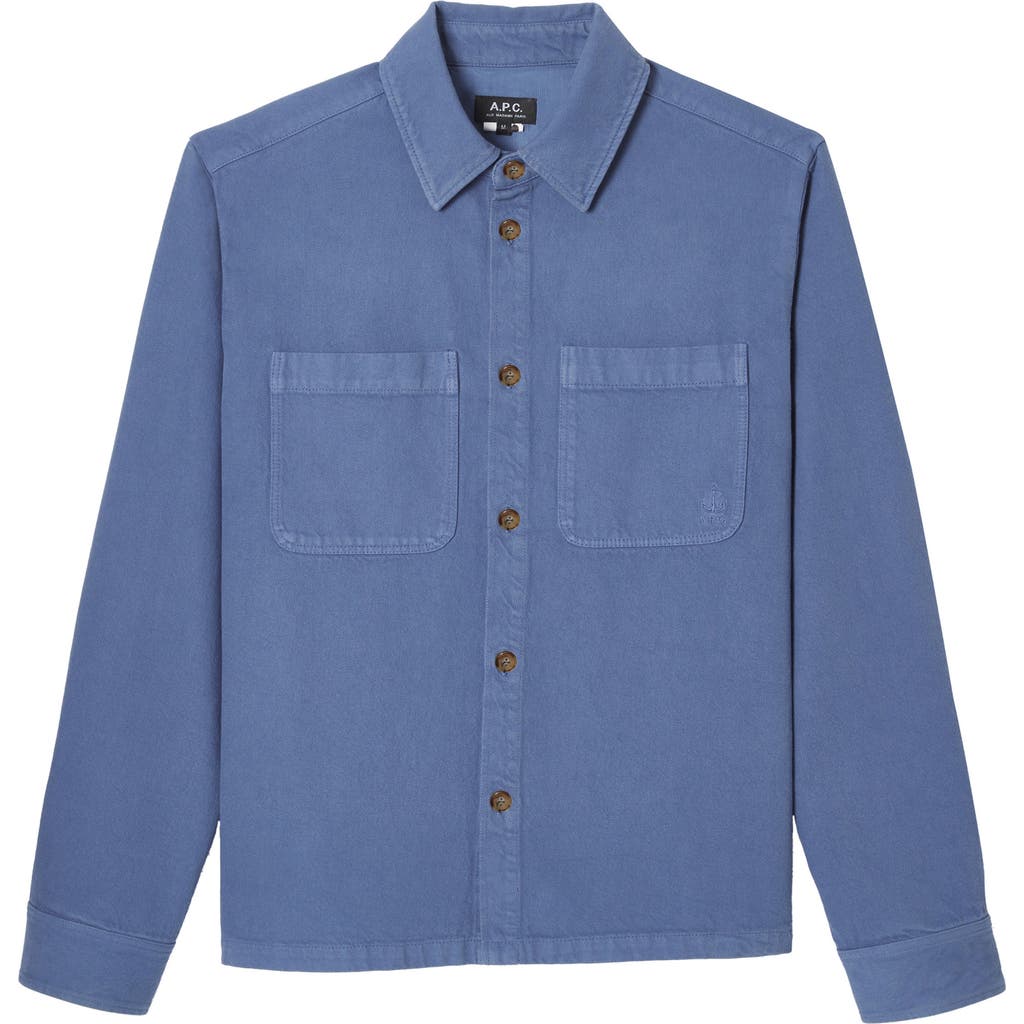 Apc A. P.c. Leon Surchemise Jacket Iaa Blue