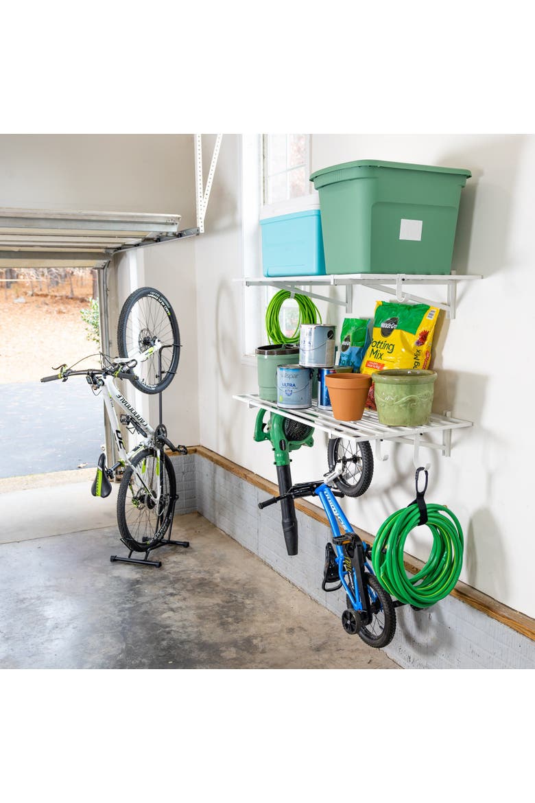 2' x 4' Bristol Garage Wall Mount Shelves - 2 Pack - White, Alternate, color, White