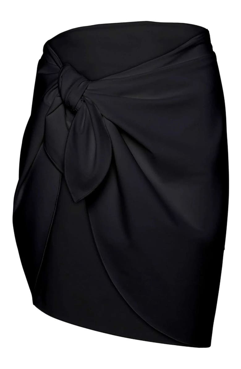 STYLEST DreamSculpt Swim Sarong, Alternate, color, Caviar