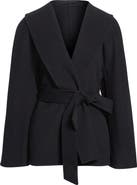 Balenciaga Short Double Face Wool Wrap Coat