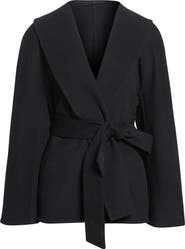 Balenciaga Short Double Face Wool Wrap Coat