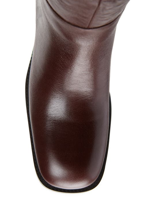 Jeffrey Campbell Vinyl Over The Knee Boot In Brown