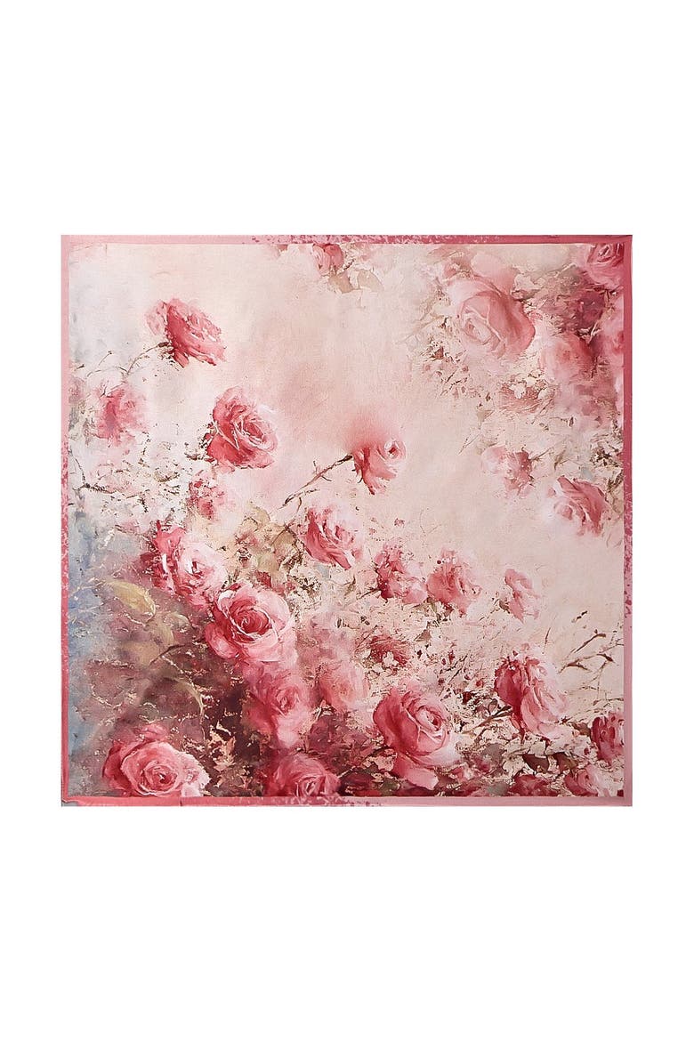 Pure Silk Delicate Square Scarf, Alternate, color, Medium Pink