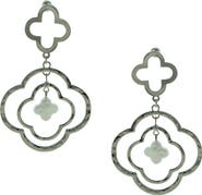 OLIVIA WELLES Cordella Floating Faux Pearl Drop Earrings