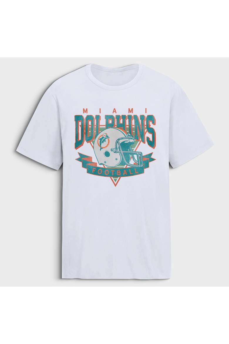 Men's Fanatics White Miami Dolphins Old Fashion Rushing Legacy Cotton T-Shirt, Main, color, White