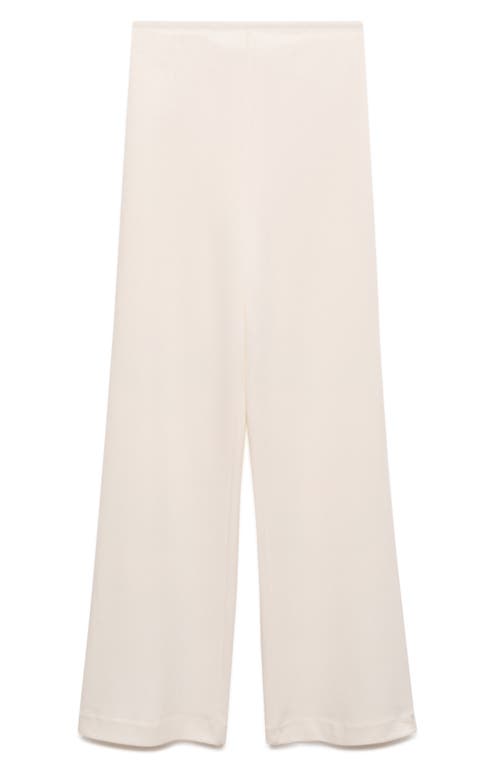 Mango Cotton Blend Wide Leg Maternity Pants In Neutral