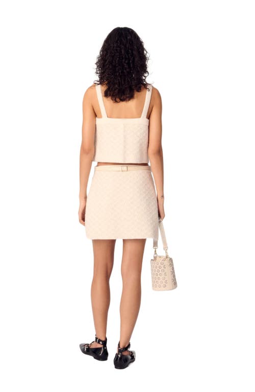 MAJE MAJE TWEED-EFFECT KNITTED SKIRT