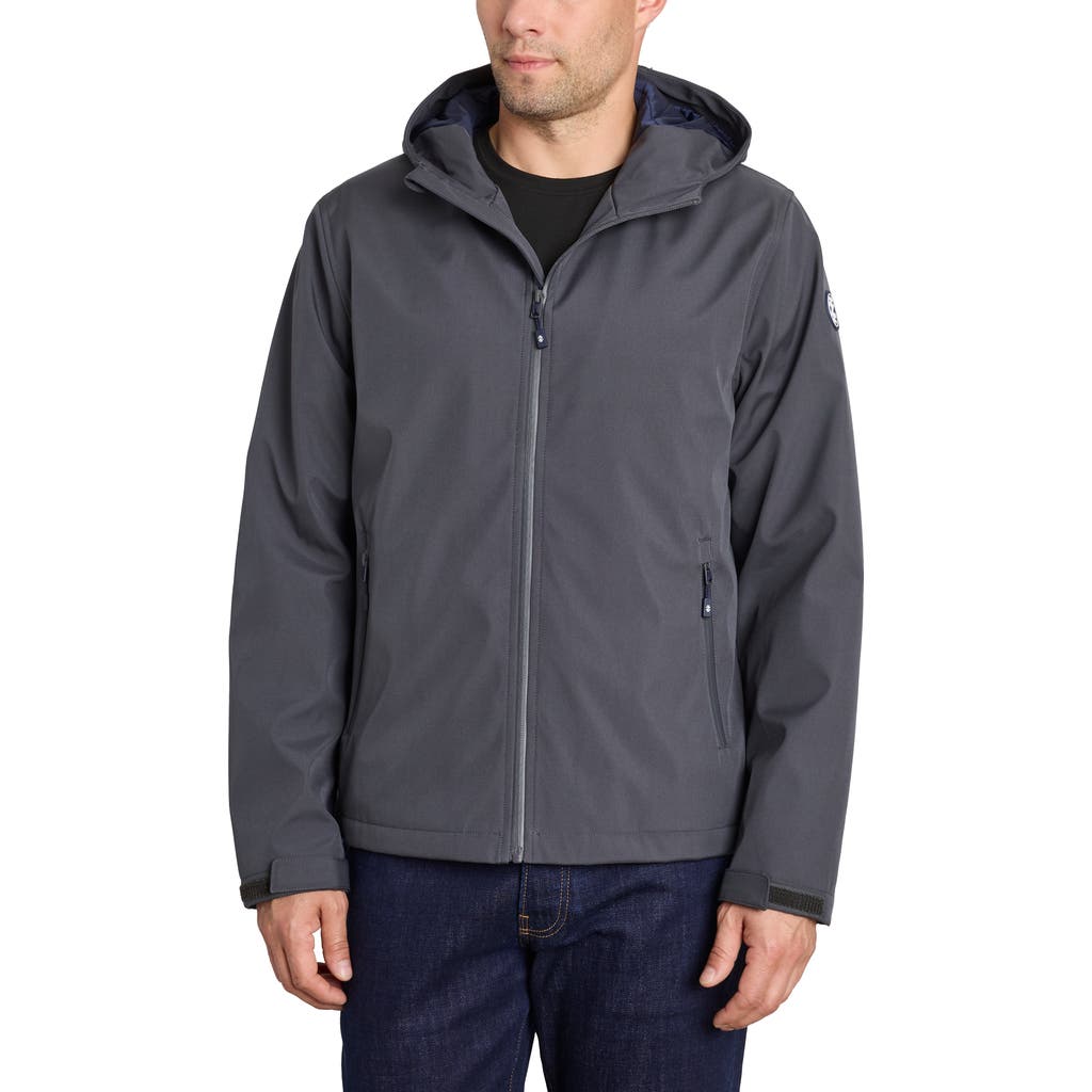 Izod Lightly Filled Laminated Stretch Jacket In Gray