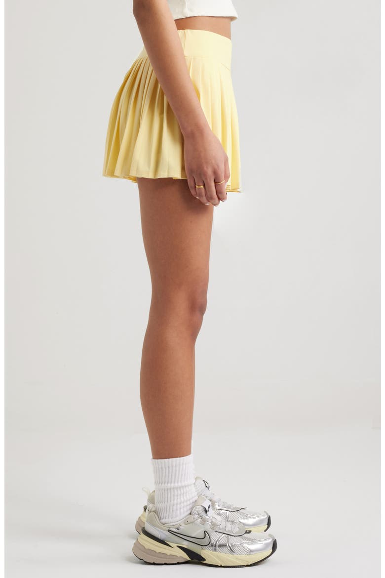 Pleated Miniskort, Alternate, color, YELLOW MELLOW