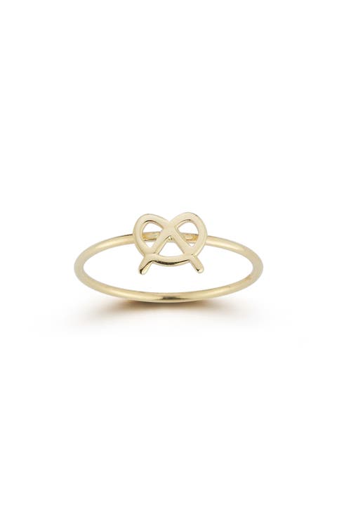 14K Gold Pretzel Ring