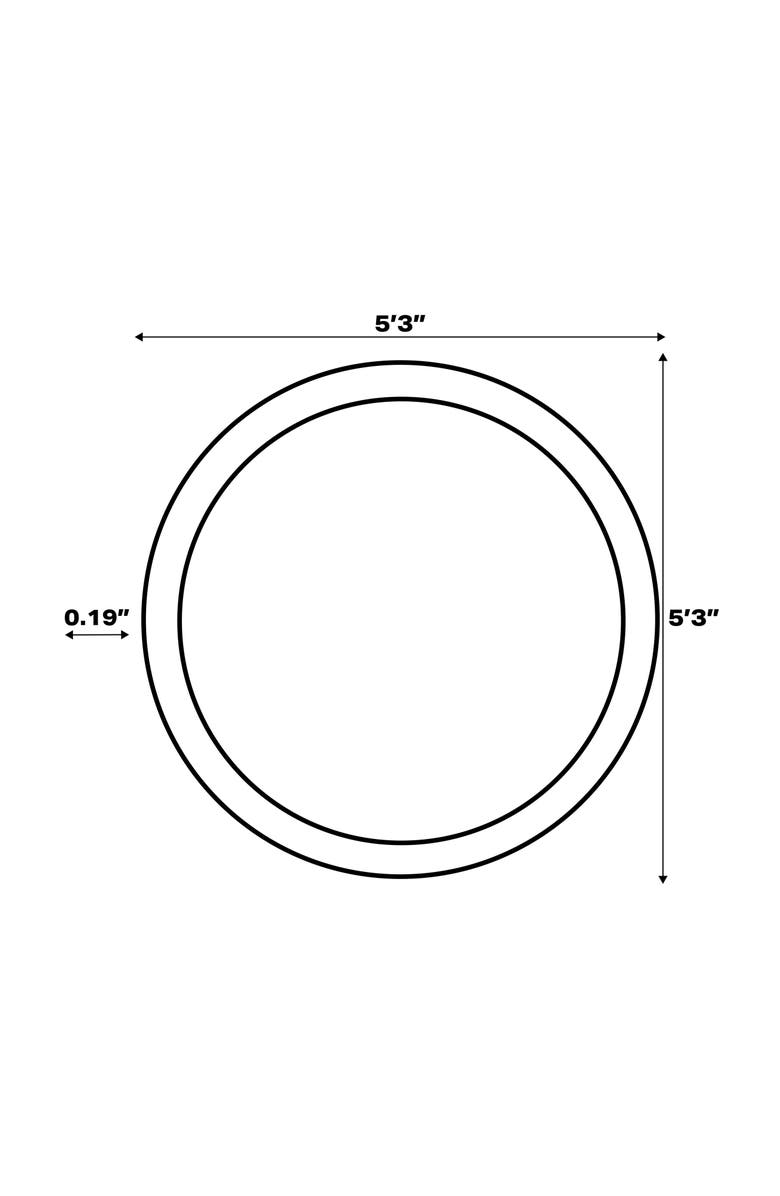 JONATHAN Y Malta Bohemian Medallion Textured Weave Indoor/Outdoor Round Area Rug, Alternate, color, Cream/Green