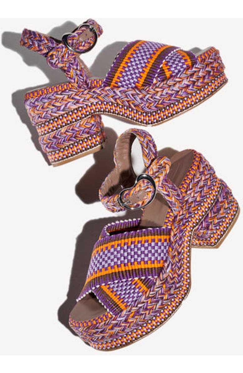 Amambaih Gala High platform sandals, Alternate, color, Orange