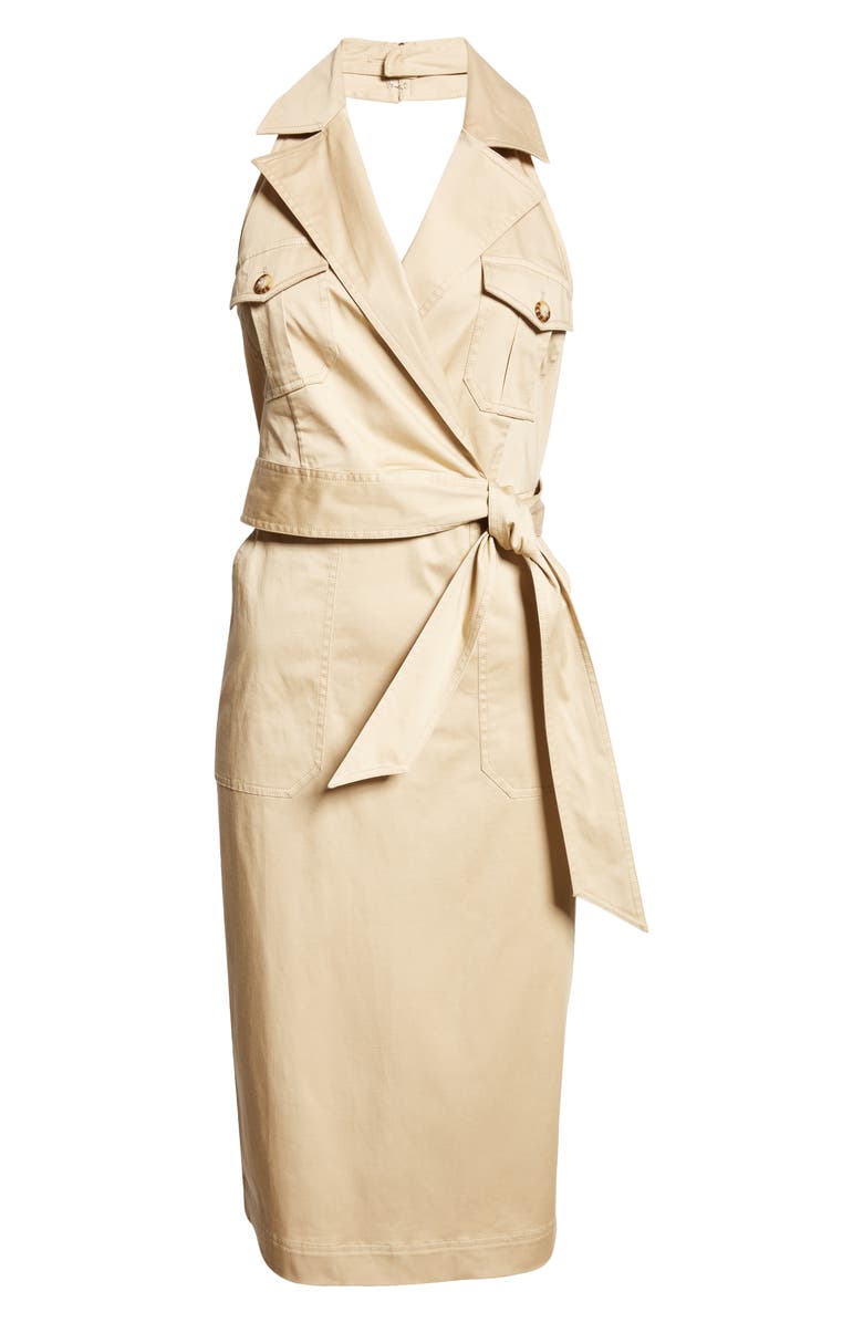 Veronica Beard Kitana Sleeveless Stretch Cotton Coat Dress, Alternate, color, 