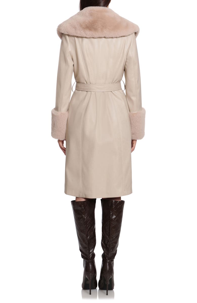 Avec Les Filles Faux Fur & Faux Leather Coat, Alternate, color, 