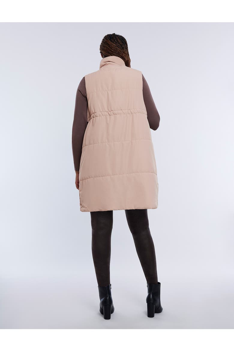 Woven Full-Zip Sleeveless Quilted Puffer Vest, Alternate, color, Brush