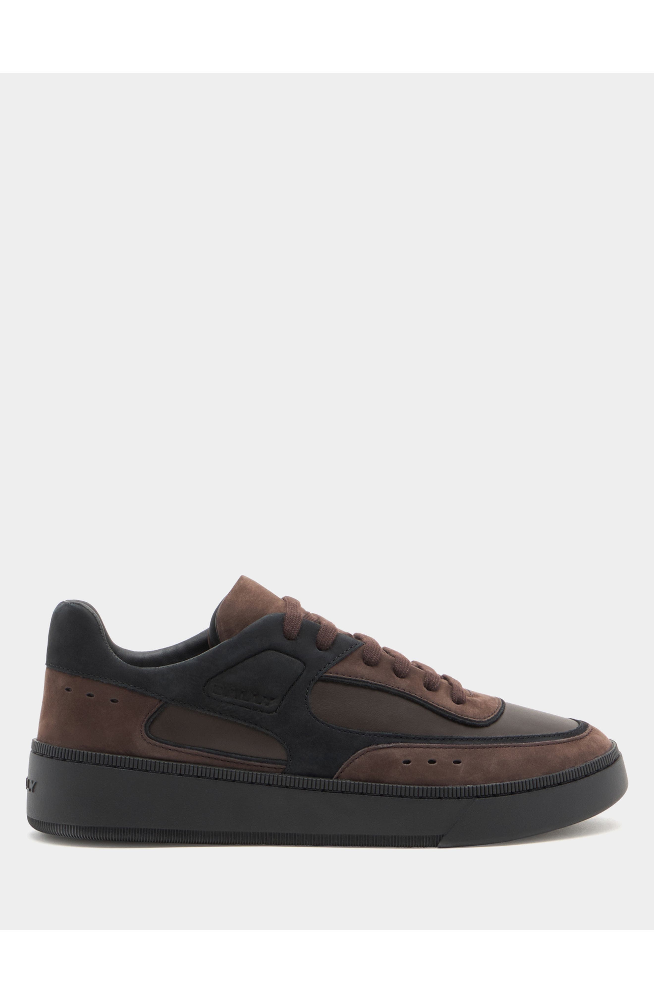 Bally Raise Sneaker in Nabuk Calf Leather, Main, color, Brown