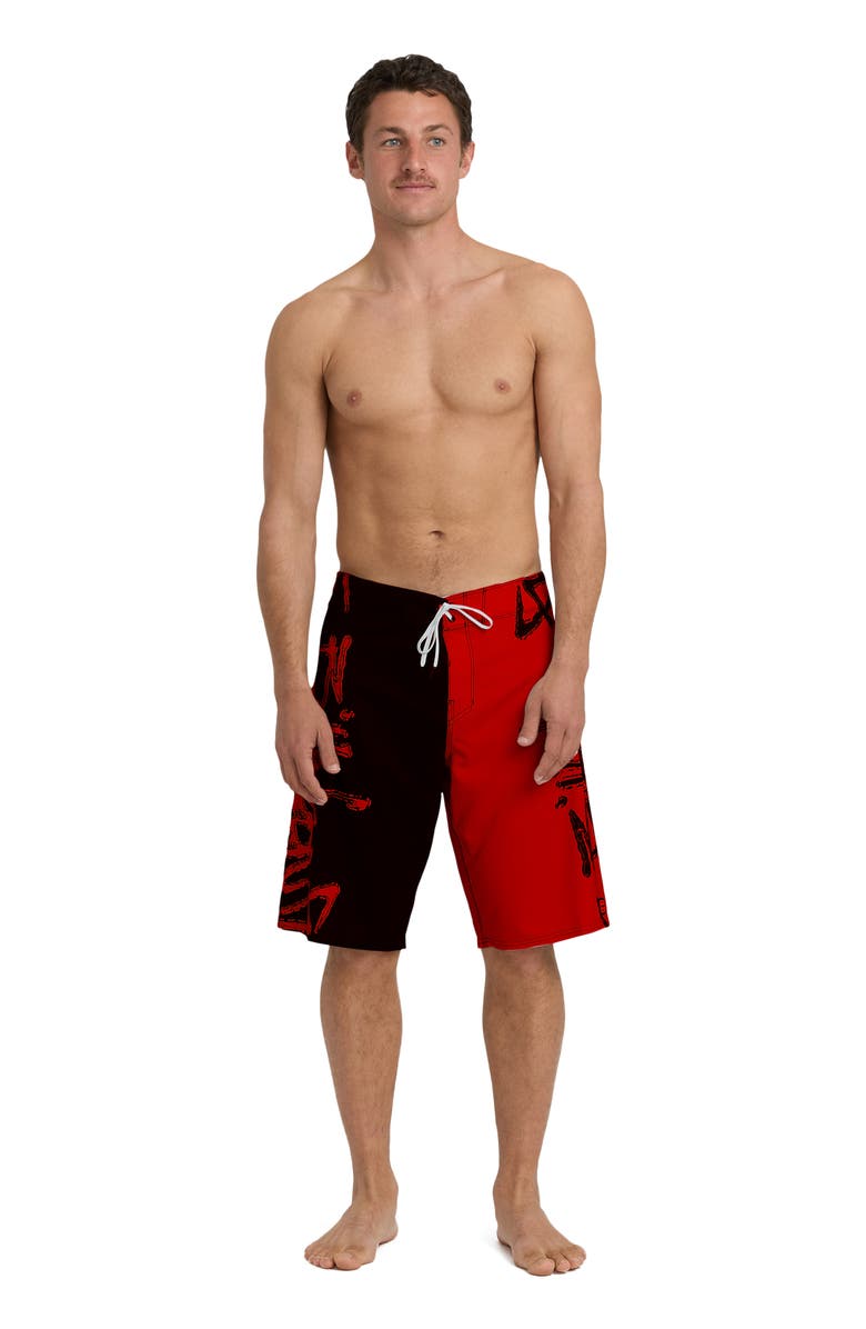 Billabong Inverted Pro Board Shorts, Alternate, color, Red