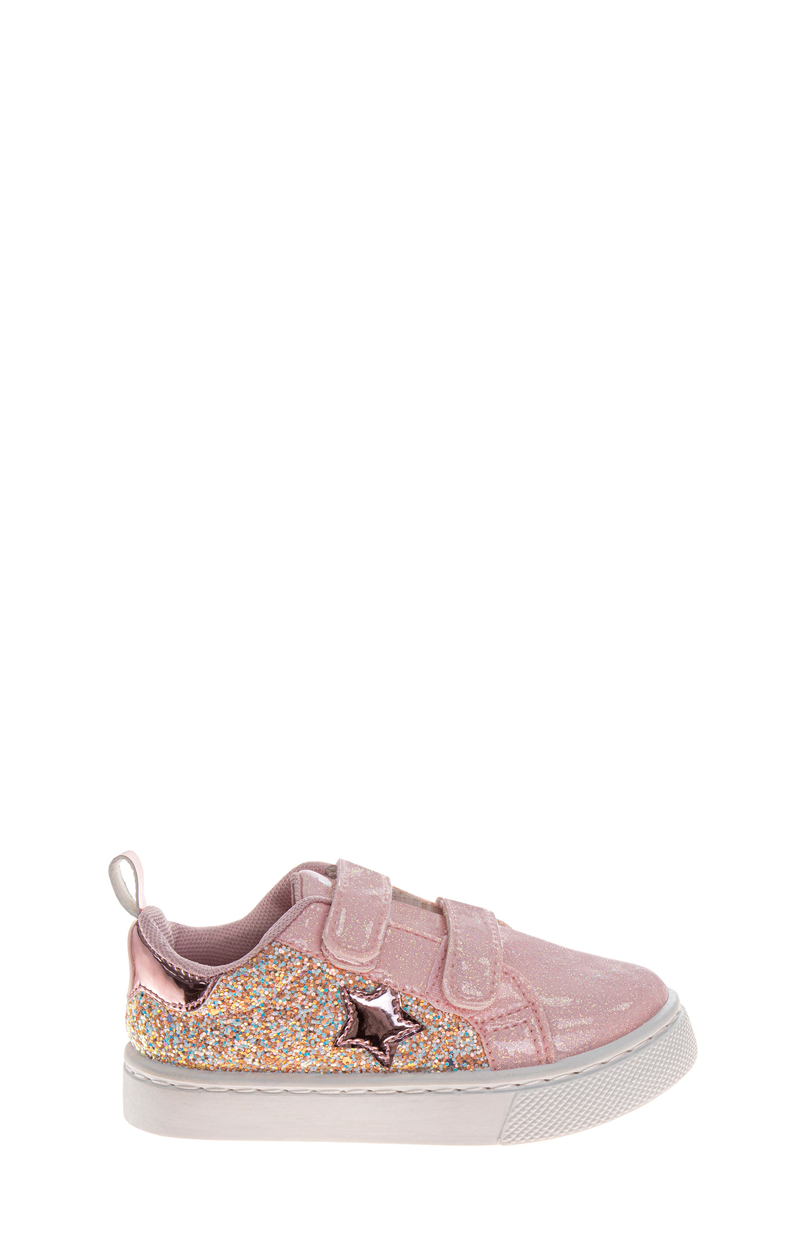 Kids' Glitter Star Low Top Sneaker, Alternate, color, PINK GLITTER